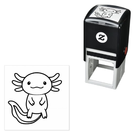 かわいいウーパールーパーのチーム カスタマイズ ブラックデザインTシャツ セルフインキングスタンプ (インサイチュ)