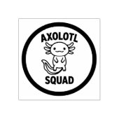 かわいいウーパールーパーのチーム カスタマイズ ブラックデザインTシャツ ラバースタンプ (インプリント)
