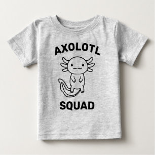 かわいいウーパールーパーのパーティー グループ 編集可能 ブルー ピンク ベビーTシャツ