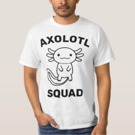 かわいいウーパールーパーのパーティー グループ 編集可能 ブルー ピンク Tシャツ
