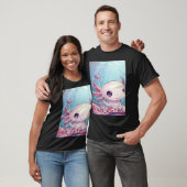 かわいいウーパールーパーの水中シーン Tシャツ (ユニセックス)