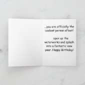 かわいいウーパールーパーの誕生日パロディ 贈り物 カード (内部)