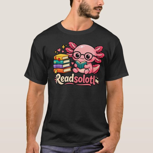 かわいいウーパールーパー愛好家のための面白い本 Tシャツ (正面)