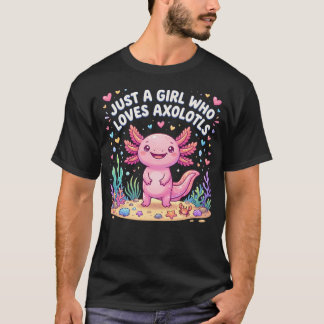 かわいいウーパールーパー ただのウーパールーパーが好きな女の子 Tシャツ