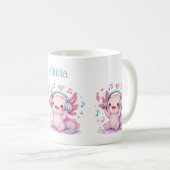 かわいいウーパールーパー コーヒーマグカップ (正面右)