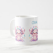 かわいいウーパールーパー コーヒーマグカップ (正面左)