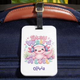 かわいいウーパールーパー ラゲッジタグ