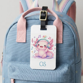 かわいいウーパールーパー ラゲッジタグ