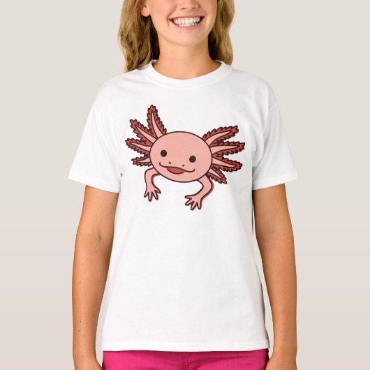 かわいいウーパールーパー Tシャツ (正面)