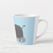 かわいいウールのマンモス漫画イラストレーション カフェラテマグ (右)