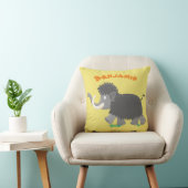 かわいいウールのマンモス漫画イラストレーション クッション (椅子)