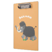 かわいいウールのマンモス漫画イラストレーション クリップボード (左)