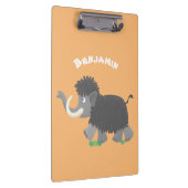 かわいいウールのマンモス漫画イラストレーション クリップボード (右)