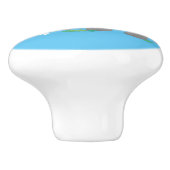 かわいいウールのマンモス漫画イラストレーション セラミックノブ (側面)