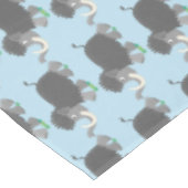 かわいいウールのマンモス漫画イラストレーション テーブルクロス (アングル)