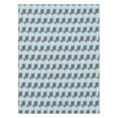 かわいいウールのマンモス漫画イラストレーション テーブルクロス (正面)