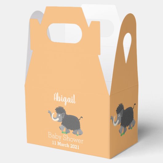 かわいいウールのマンモス漫画イラストレーション フェイバーボックス (オープン)