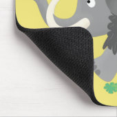 かわいいウールのマンモス漫画イラストレーション マウスパッド (コーナー)