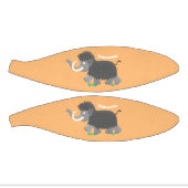 かわいいウールのマンモス漫画イラストレーション ミニバスケットボール (パネル)