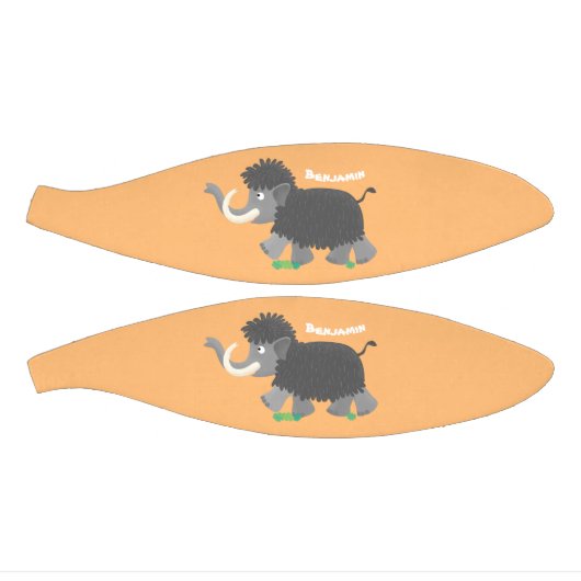 かわいいウールのマンモス漫画イラストレーション ミニバスケットボール (パネル)