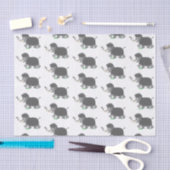 かわいいウールのマンモス漫画イラストレーション 薄葉紙 (クラフト)