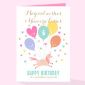 かわいいエイジハッピーバースデーユニコーンキッズ名 カード