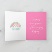 かわいいエイジハッピーバースデーユニコーンキッズ名 カード (内部)