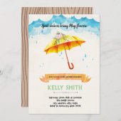 かわいいエイプリルシャワーが花の誘いになるかもしれない 招待状 (正面/裏面)