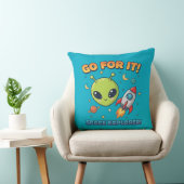 かわいいエイリアンの宇宙枕 - 宇宙探検家、GO FOR IT クッション (椅子)