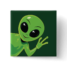 かわいいエイリアンの手を振るキャラクター宇宙人