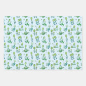 かわいいエイリアンをテーマ ラッピングペーパーシート (正面3)