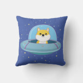 かわいいエイリアンドッグ飛んでいるエイリアン皿 クッション (裏面)