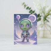 かわいいエイリアンポストクロッシング ポストカード (スタンド正面)