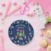 かわいいエイリアンモンスター宇宙子供の誕生日名前年齢 ペーパープレート (パーティー)