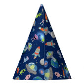 かわいいエイリアンモンスター宇宙子供誕生日名前年齢 パーティーハット (裏面)