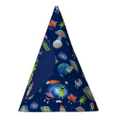 かわいいエイリアンモンスター宇宙子供誕生日名前年齢 パーティーハット (右)