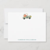 かわいいエイリアンレーシングカーおもしろいパーソナライズされた文具 サンキューカード (正面)