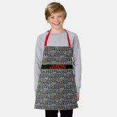 かわいいエイリアン エプロン (着用した状態)