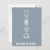 かわいいエイリアン ポストカード (正面/裏面)