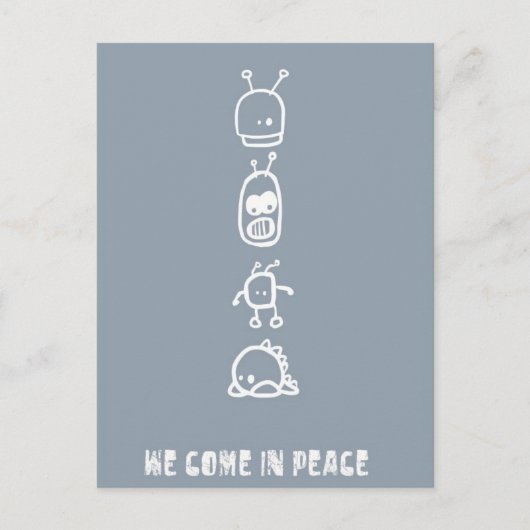 かわいいエイリアン ポストカード (正面)