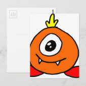 かわいいエイリアン ポストカード (正面/裏面)