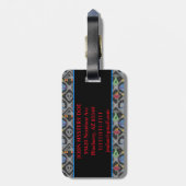 かわいいエイリアン ラゲッジタグ (裏面縦)