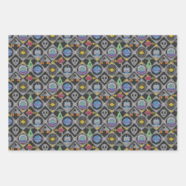 かわいいエイリアン ラッピングペーパーシート