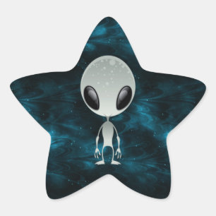 かわいいエイリアン 星シール
