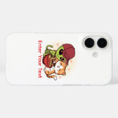 かわいいエイリアン+猫のラーメン かわいいアート Case-Mate iPhoneケース (裏面 (横))