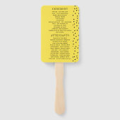 かわいいエキゾチックな夏のビーチ結婚式プログラム ハンドファン (裏面)