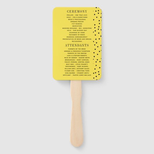 かわいいエキゾチックな夏のビーチ結婚式プログラム ハンドファン (裏面)