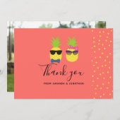 かわいいエキゾチックな夏のビーチ結婚式感謝してい サンキューカード (正面/裏面)