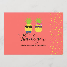 かわいいエキゾチックな夏のビーチ結婚式感謝してい サンキューカード