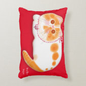 かわいいエキゾチックペルシャ猫の枕 アクセントクッション (正面(垂直))